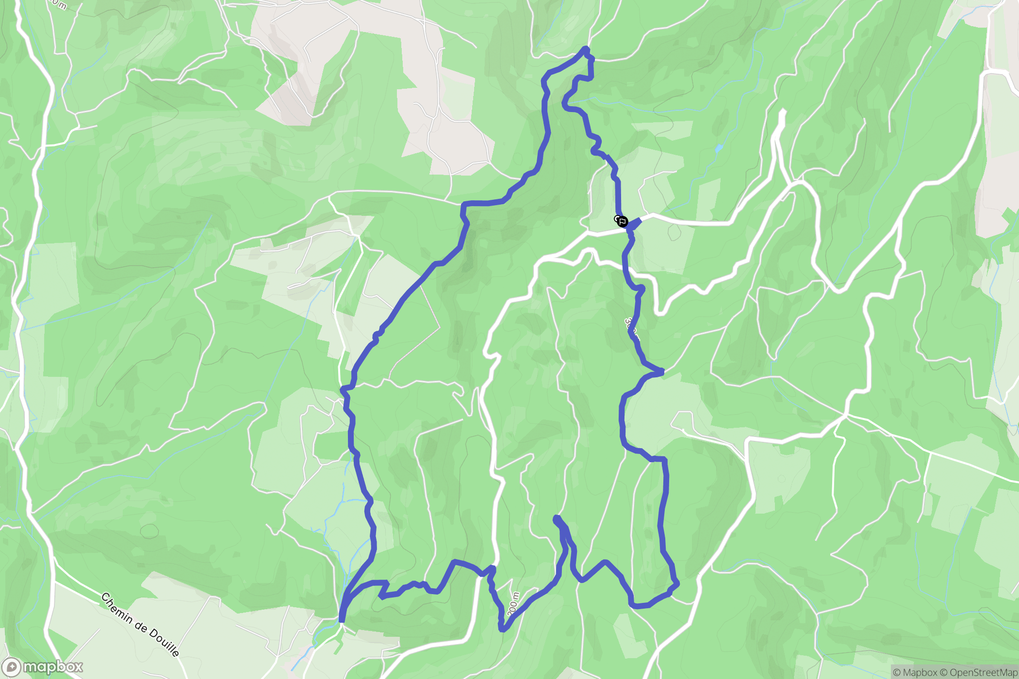Saint-Laurent-de-Carnols : carte du parcours de randonnée - France