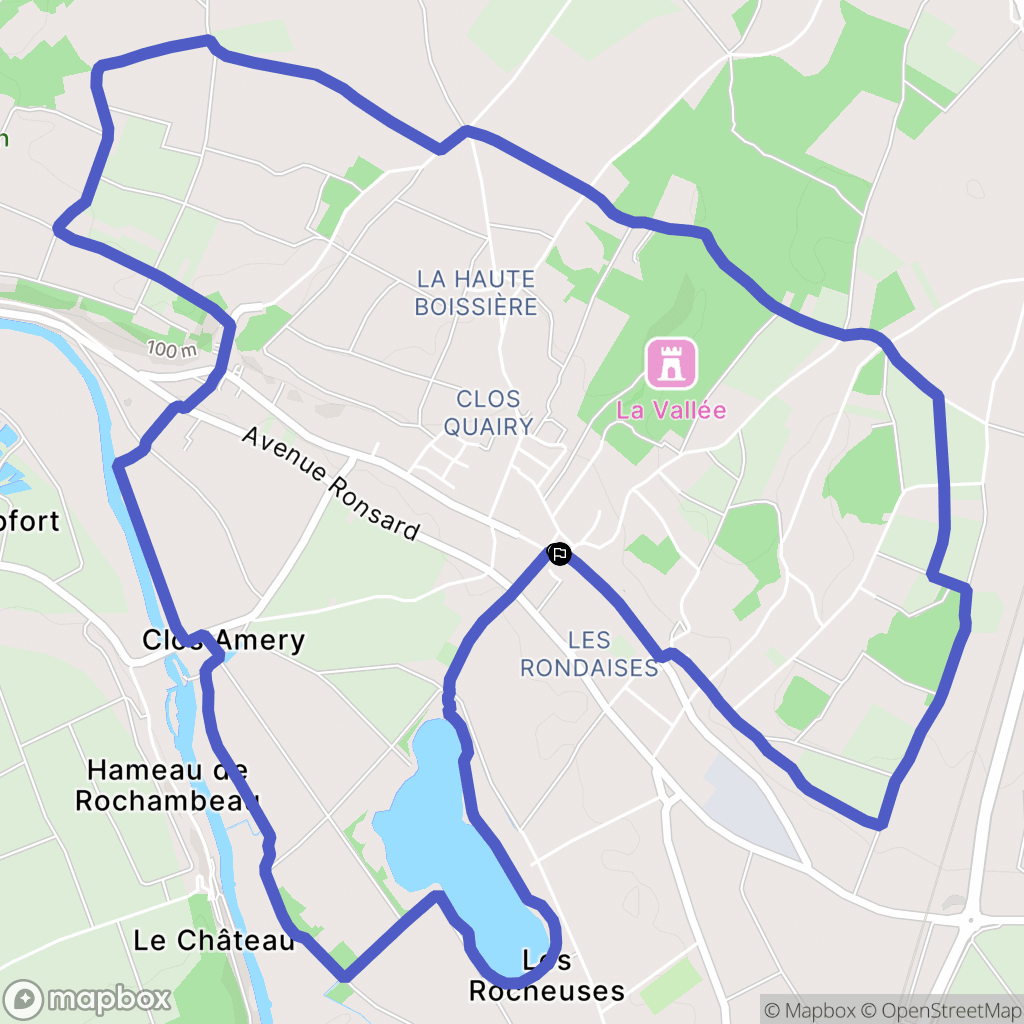 Villiers-sur-Loir : carte du parcours de randonnée - France