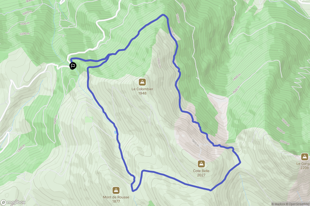Saint-Michel en Beaumont : carte du parcours de randonnée - France