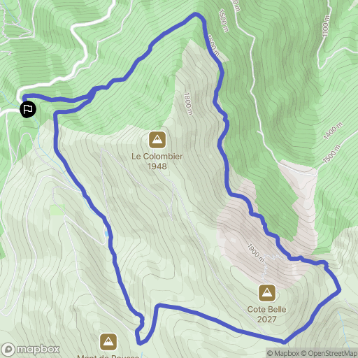Saint-Michel en Beaumont : carte du parcours de randonnée - France