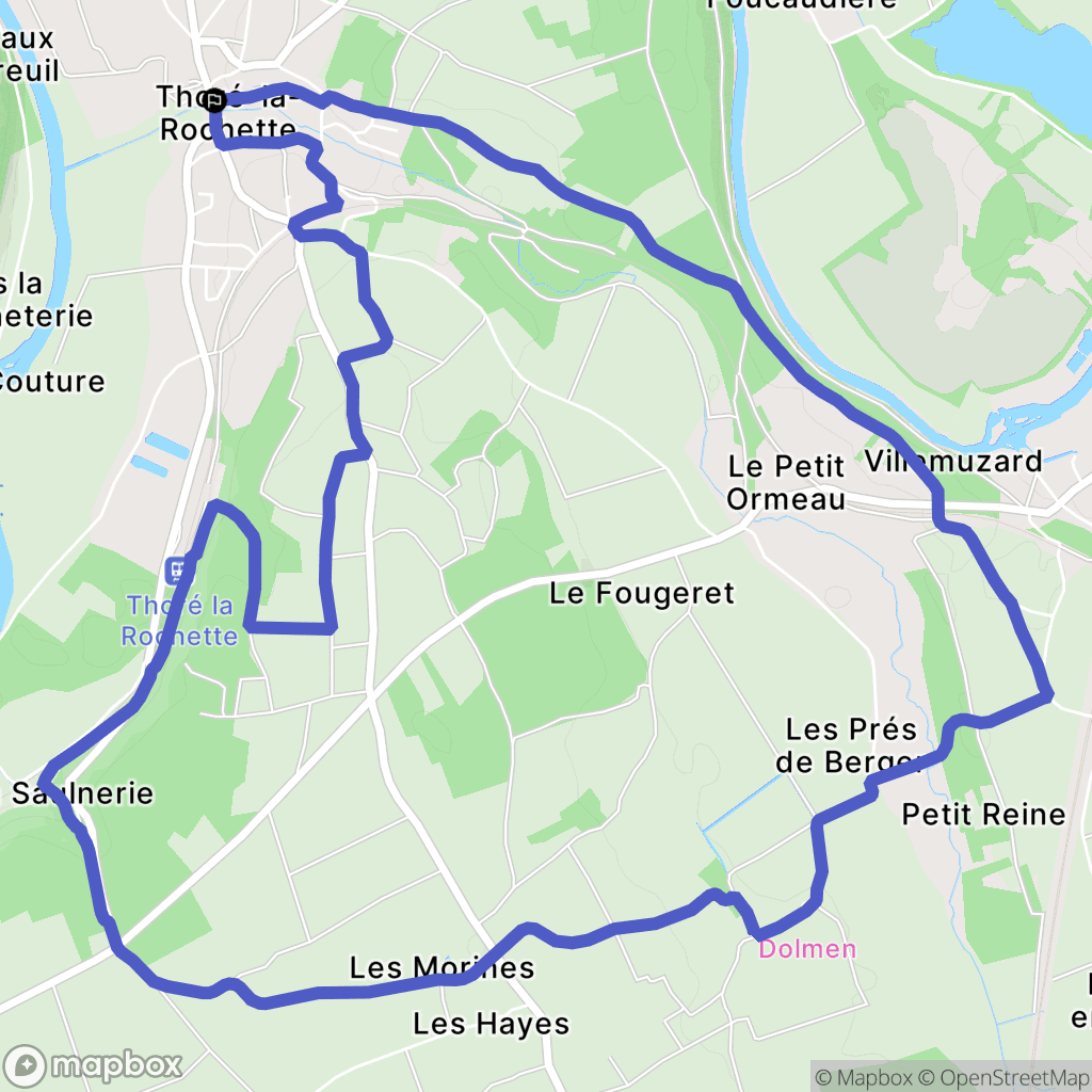 Thoré-la-Rochette : carte du parcours de randonnée - France