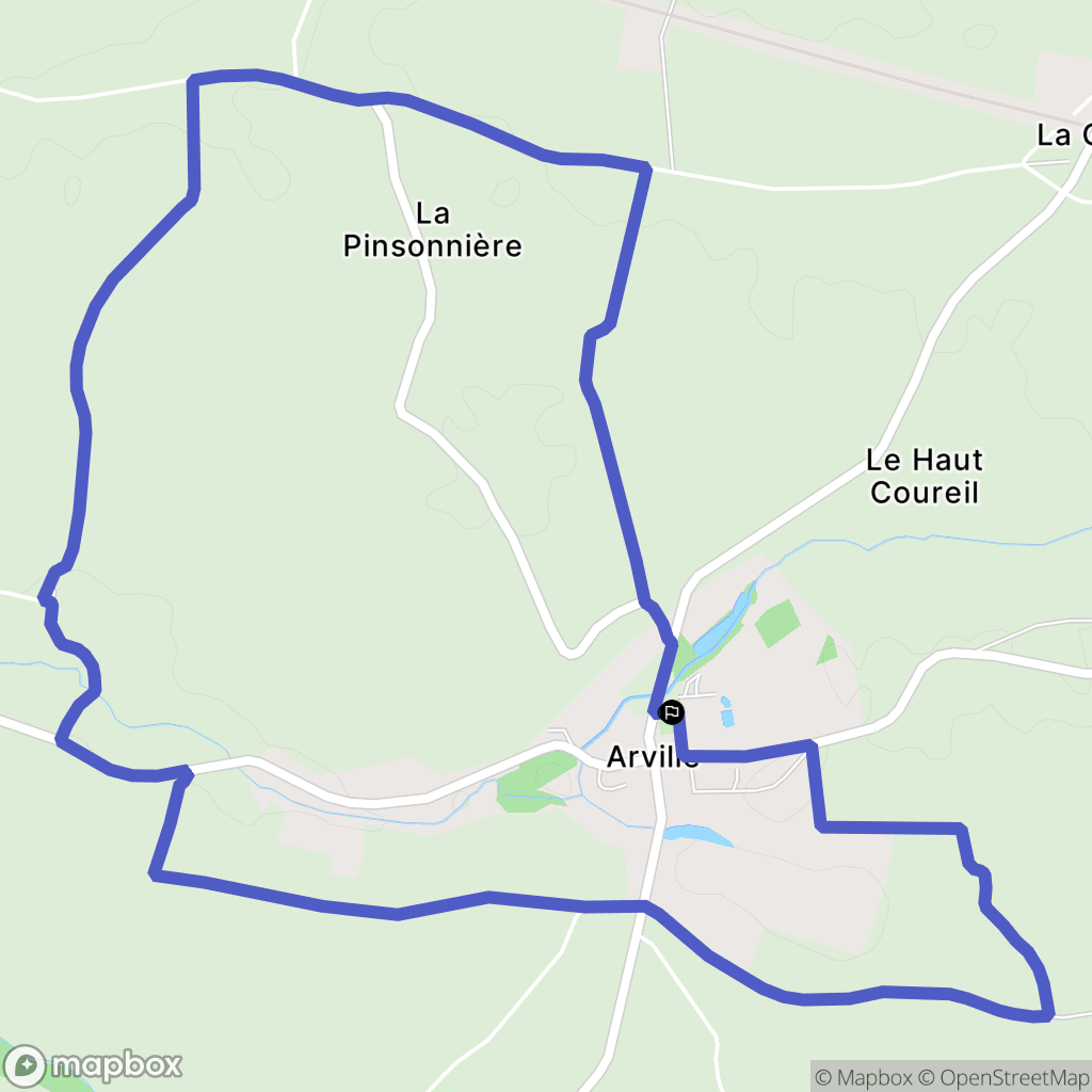 Couëtron-au-Perche : carte du parcours de randonnée - France