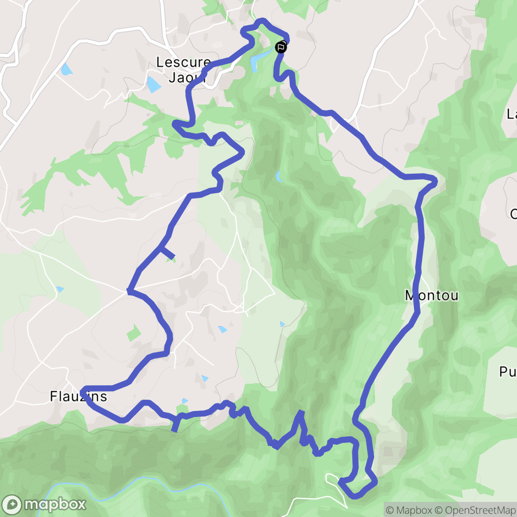 Lescure-Jaoul : carte du parcours de randonnée - France