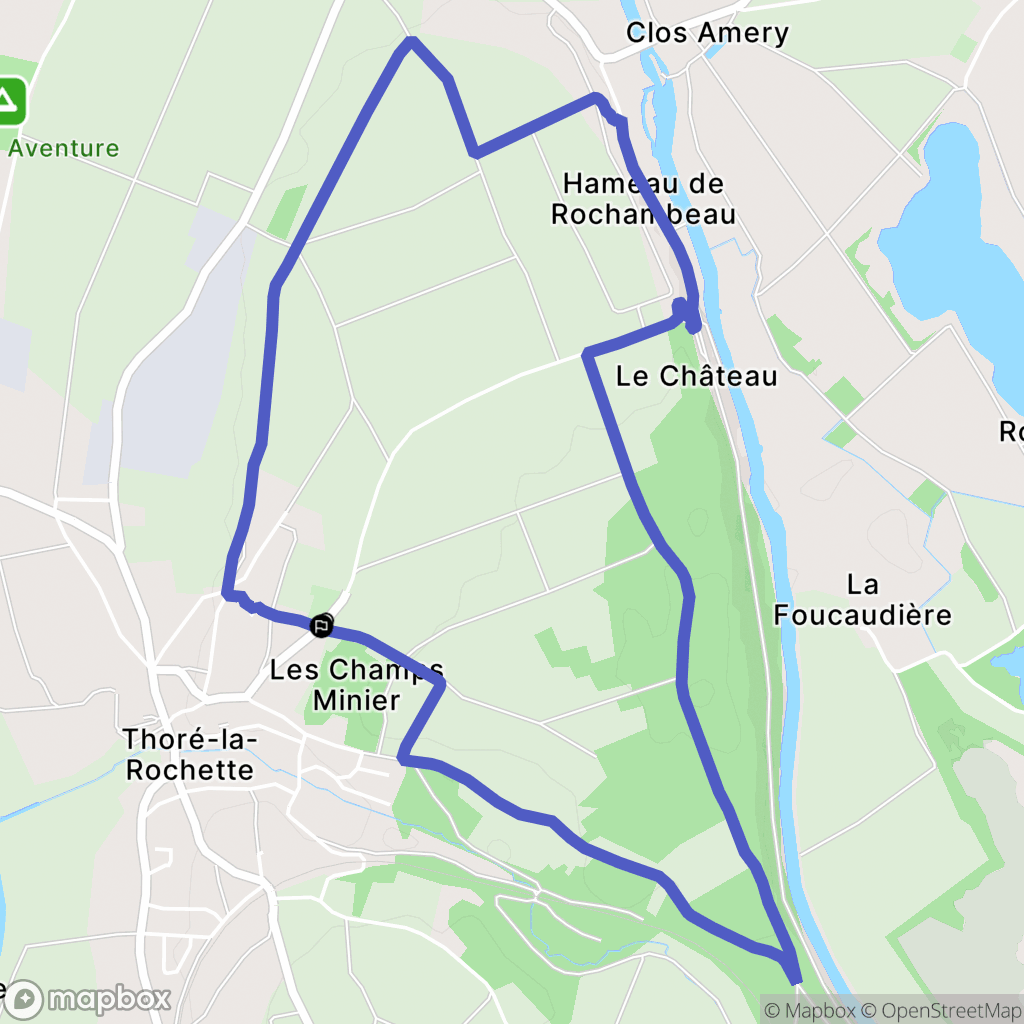Thoré-la-Rochette : carte du parcours de randonnée - France