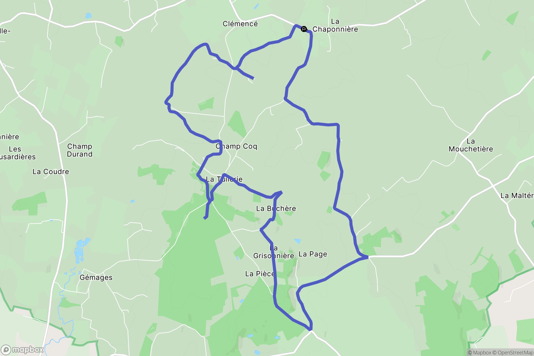 Saint-Cyr-la-Rosière : carte du parcours de randonnée - France