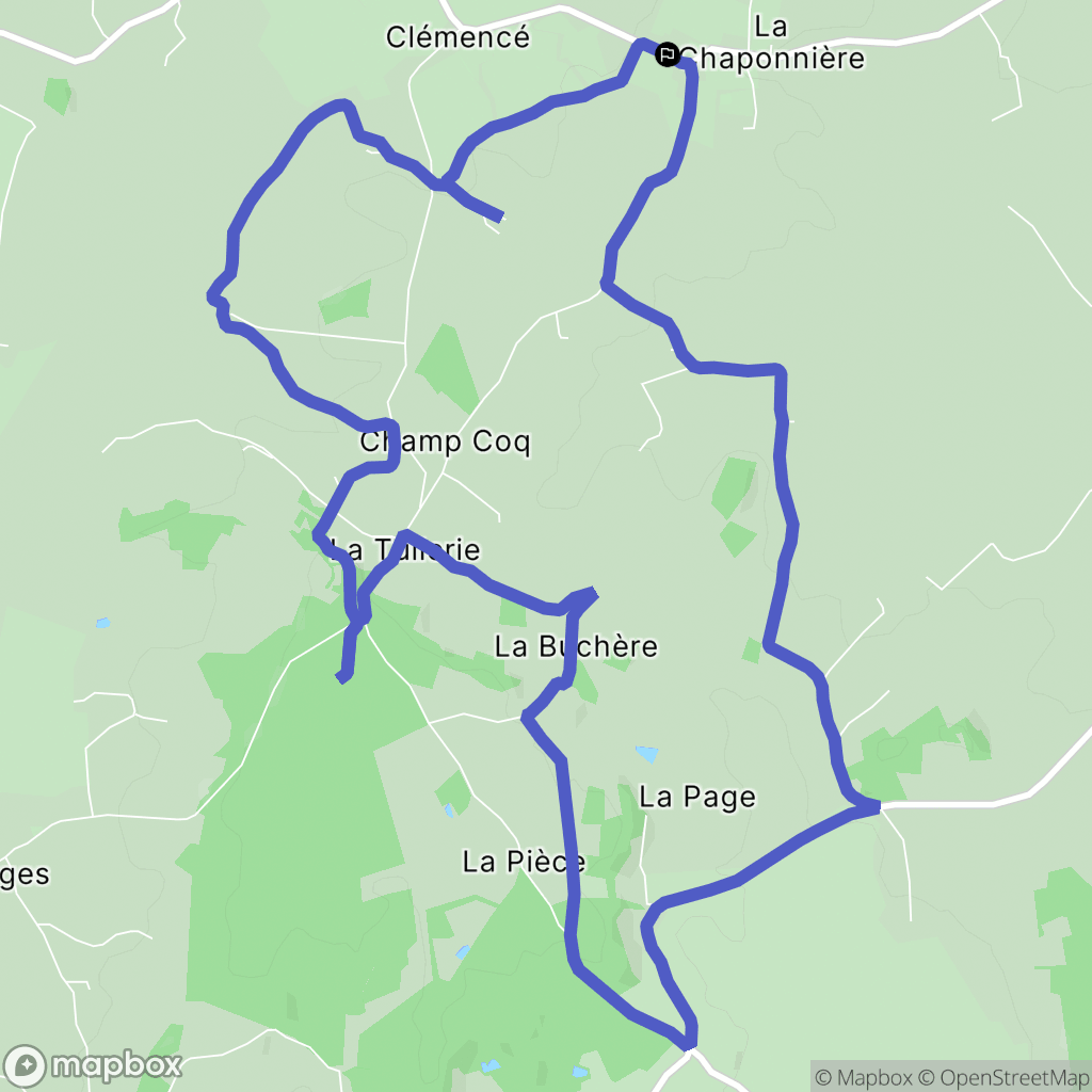 Saint-Cyr-la-Rosière : carte du parcours de randonnée - France