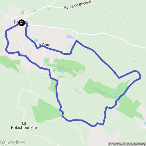 Boursay : carte du parcours de randonnée - France