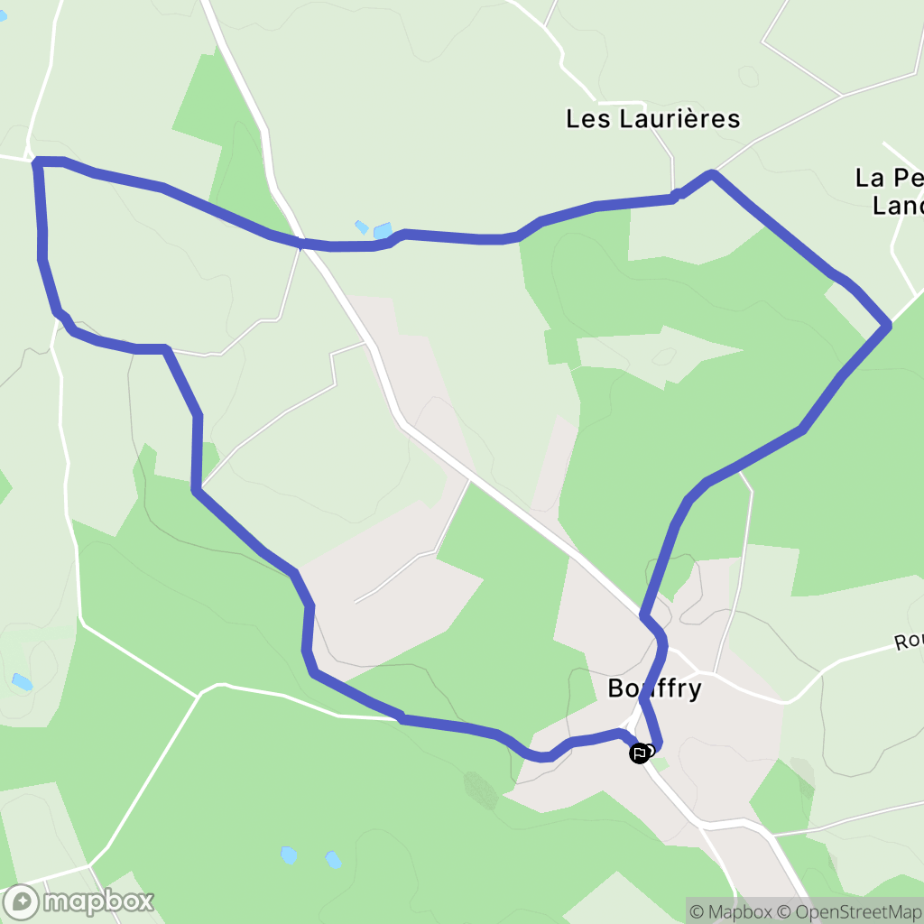 Bouffry : carte du parcours de randonnée - France