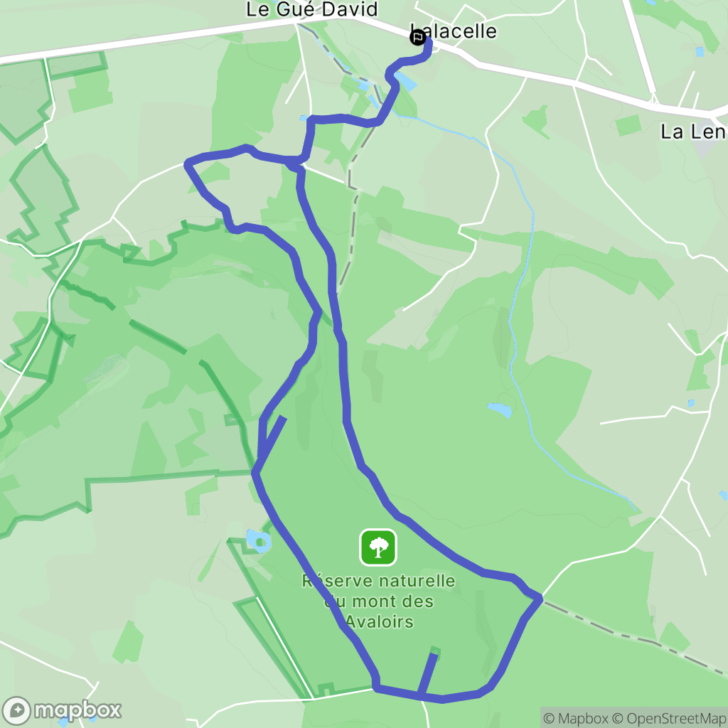Lalacelle : carte du parcours de randonnée - France