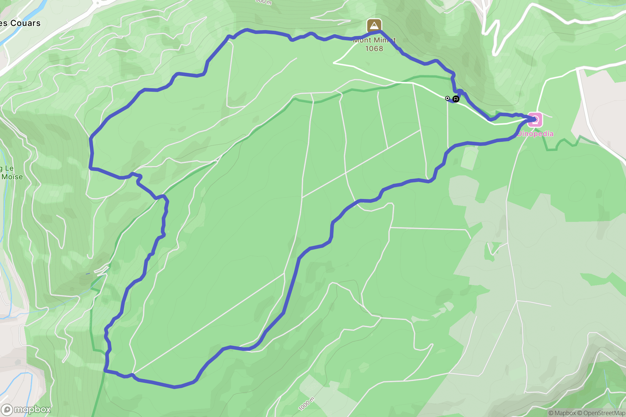 Saint-Bauzile : carte du parcours de randonnée - France