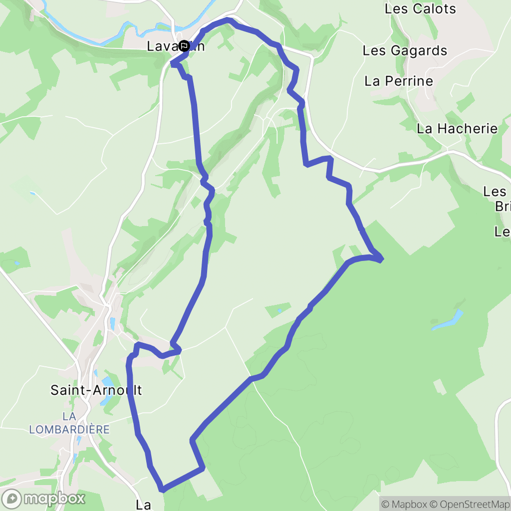 Lavardin : carte du parcours de randonnée - France