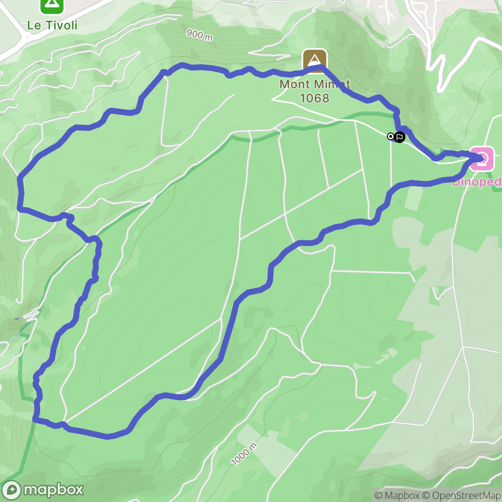 Saint-Bauzile : carte du parcours de randonnée - France