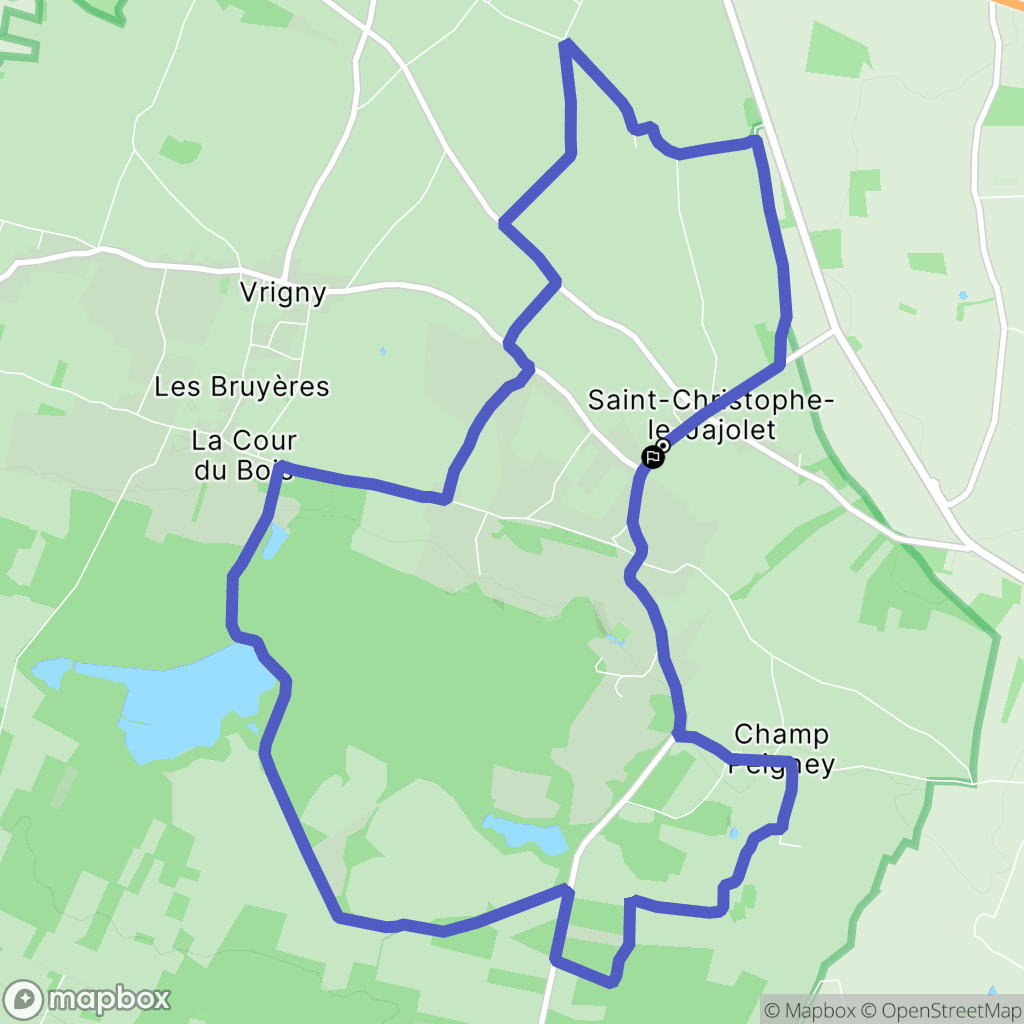 Boischampré : carte du parcours de randonnée - France