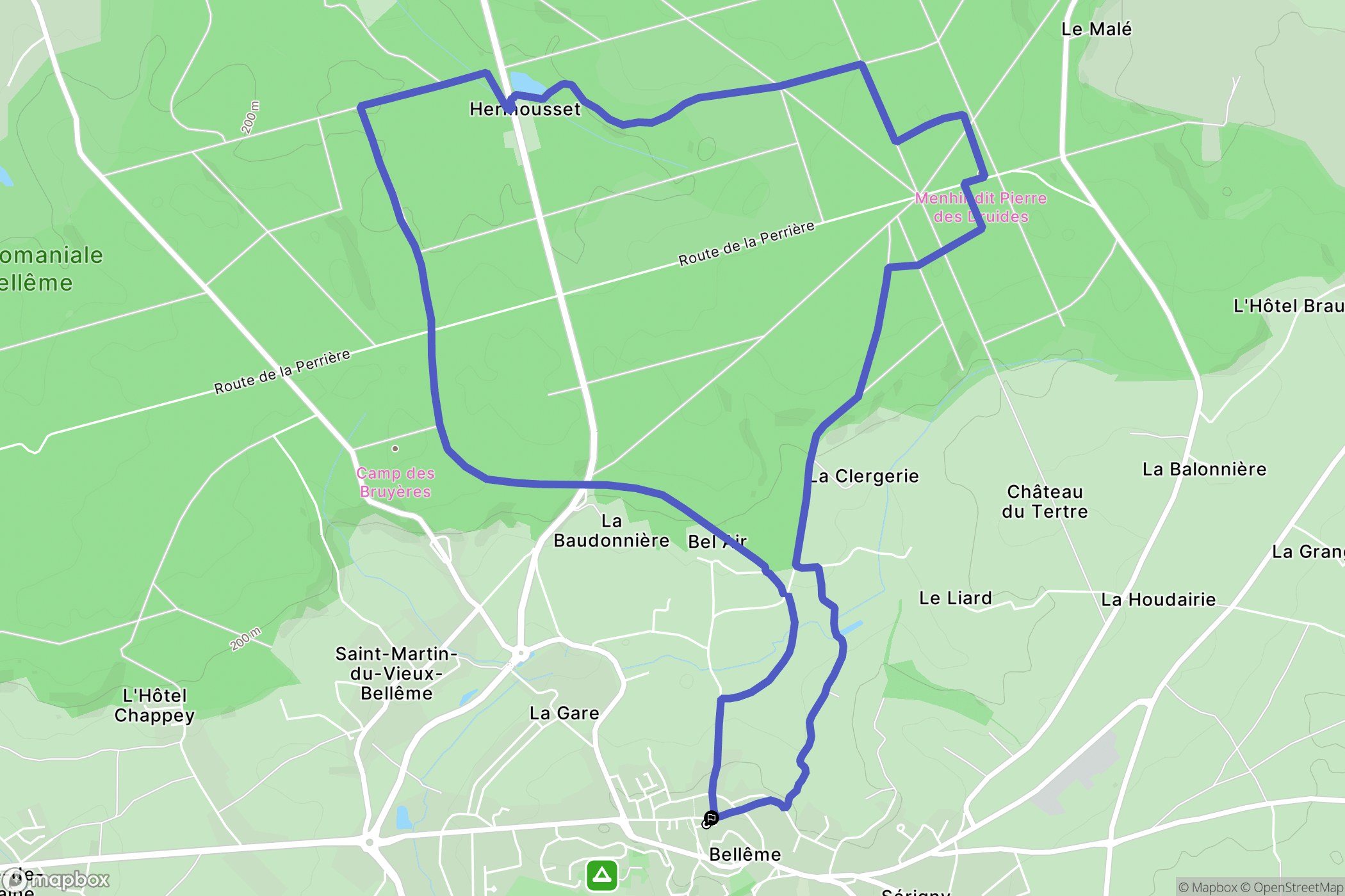 Bellême: routekaart voor buitenactiviteiten - France