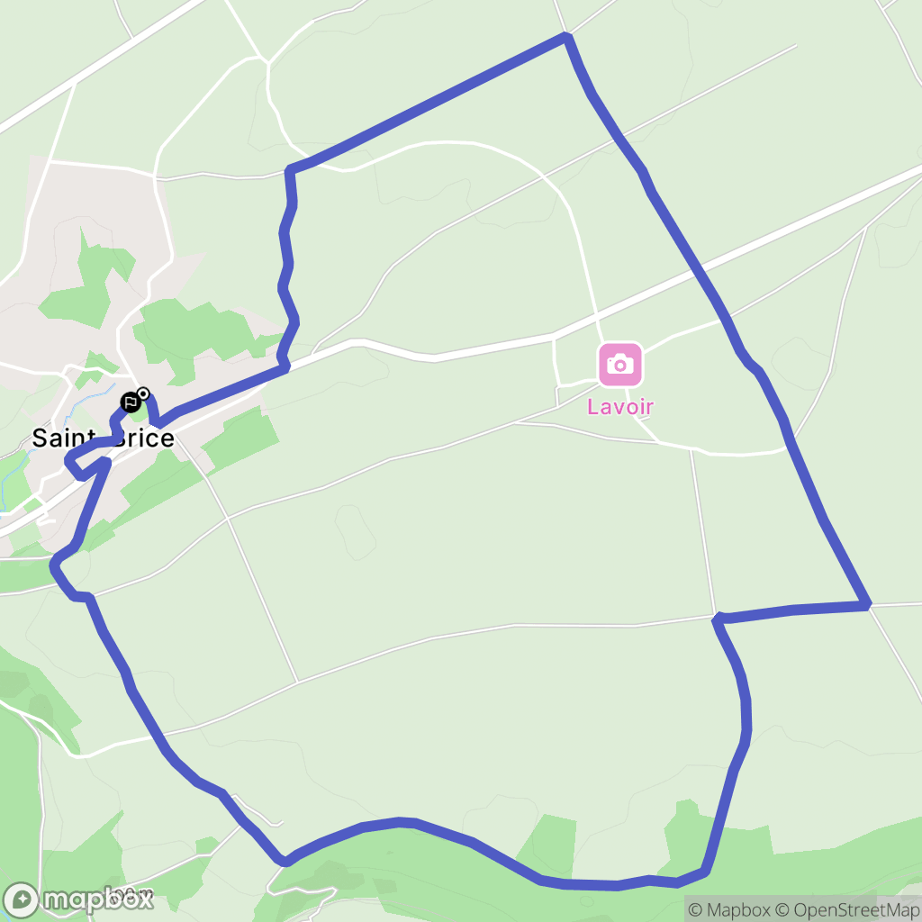 Saint-Brice : carte du parcours de randonnée - France
