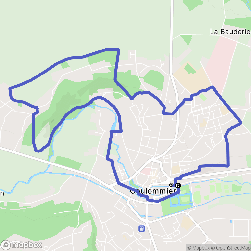 Coulommiers : carte du parcours de randonnée - France