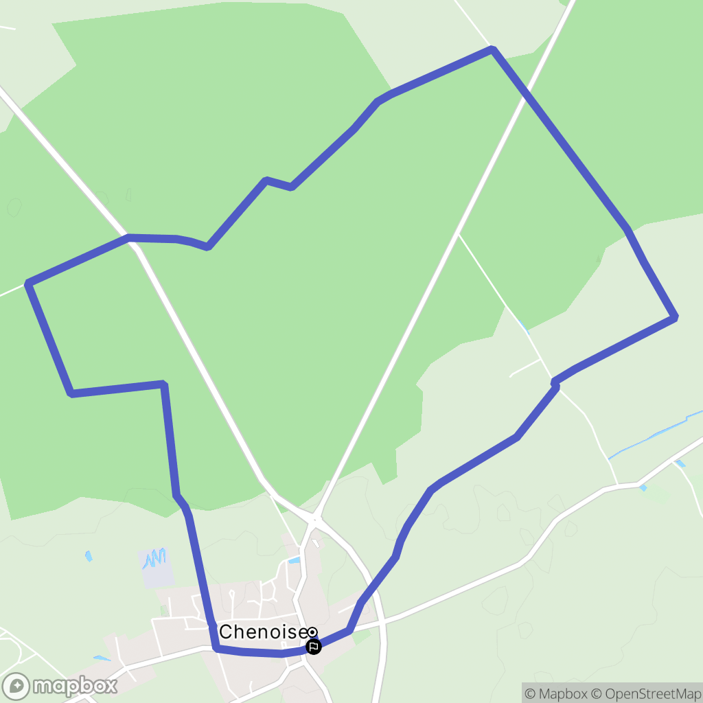 Chenoise : carte du parcours de randonnée - France