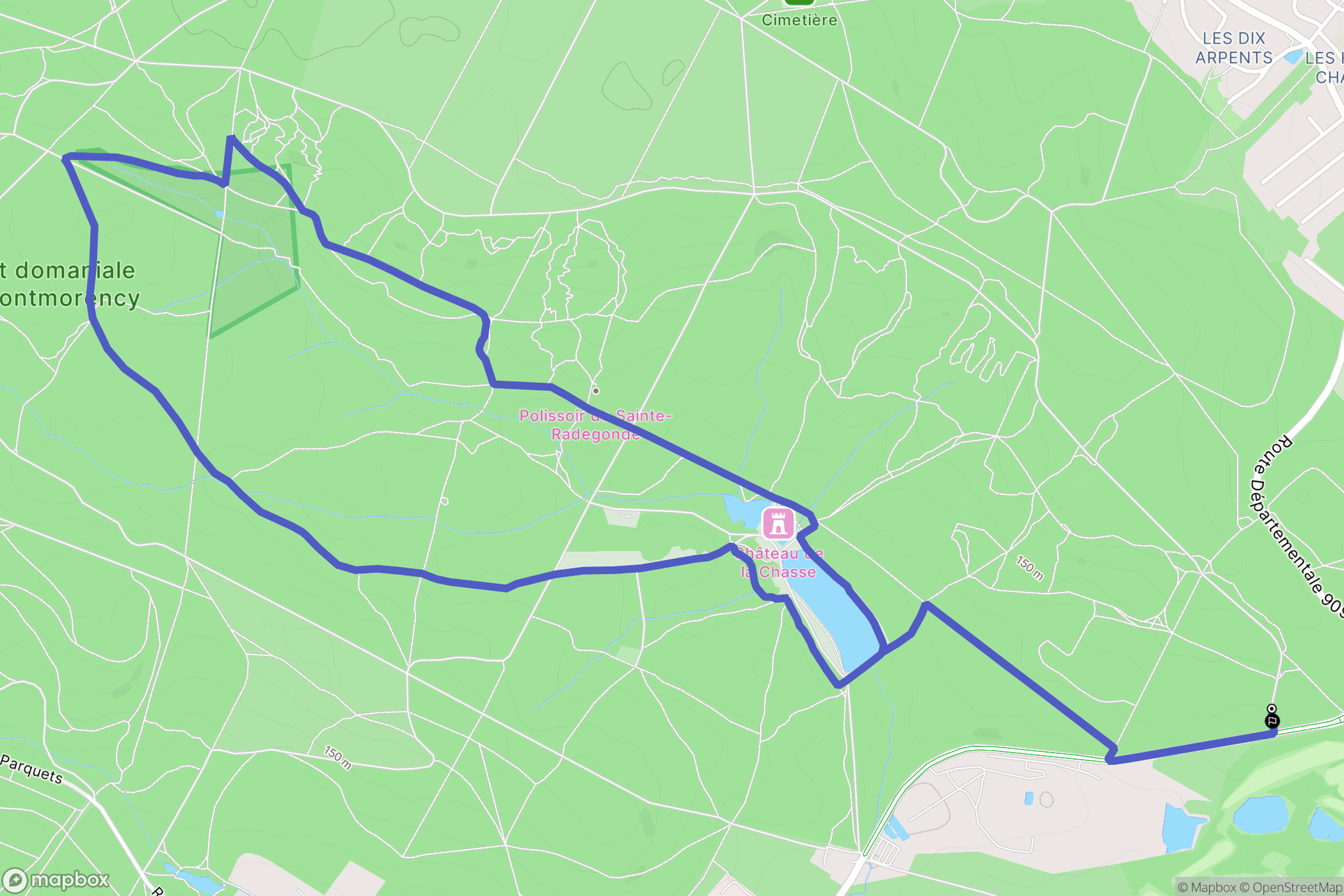 Domont : carte du parcours de randonnée - France