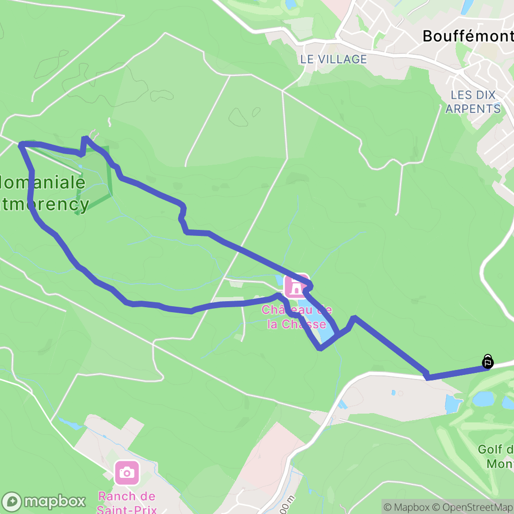Domont : carte du parcours de randonnée - France