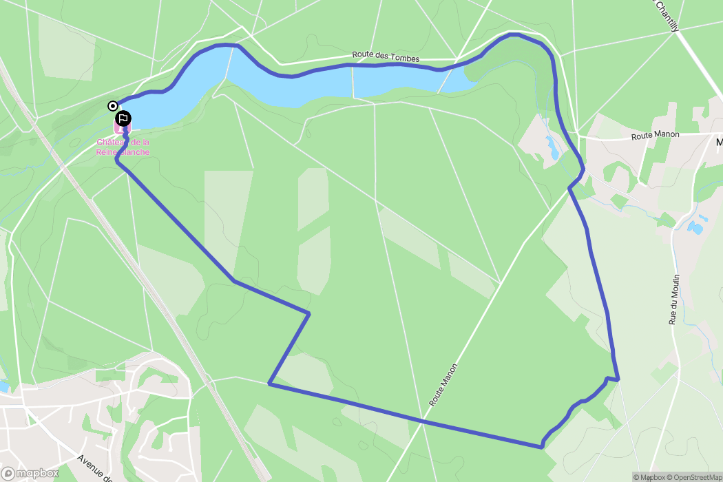 Coye-la-Forêt : carte du parcours de randonnée - France