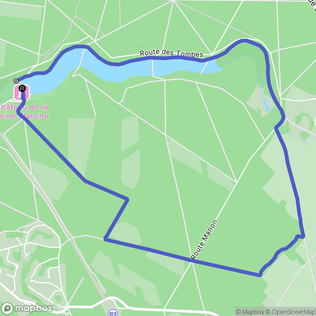 Coye-la-Forêt : carte du parcours de randonnée - France