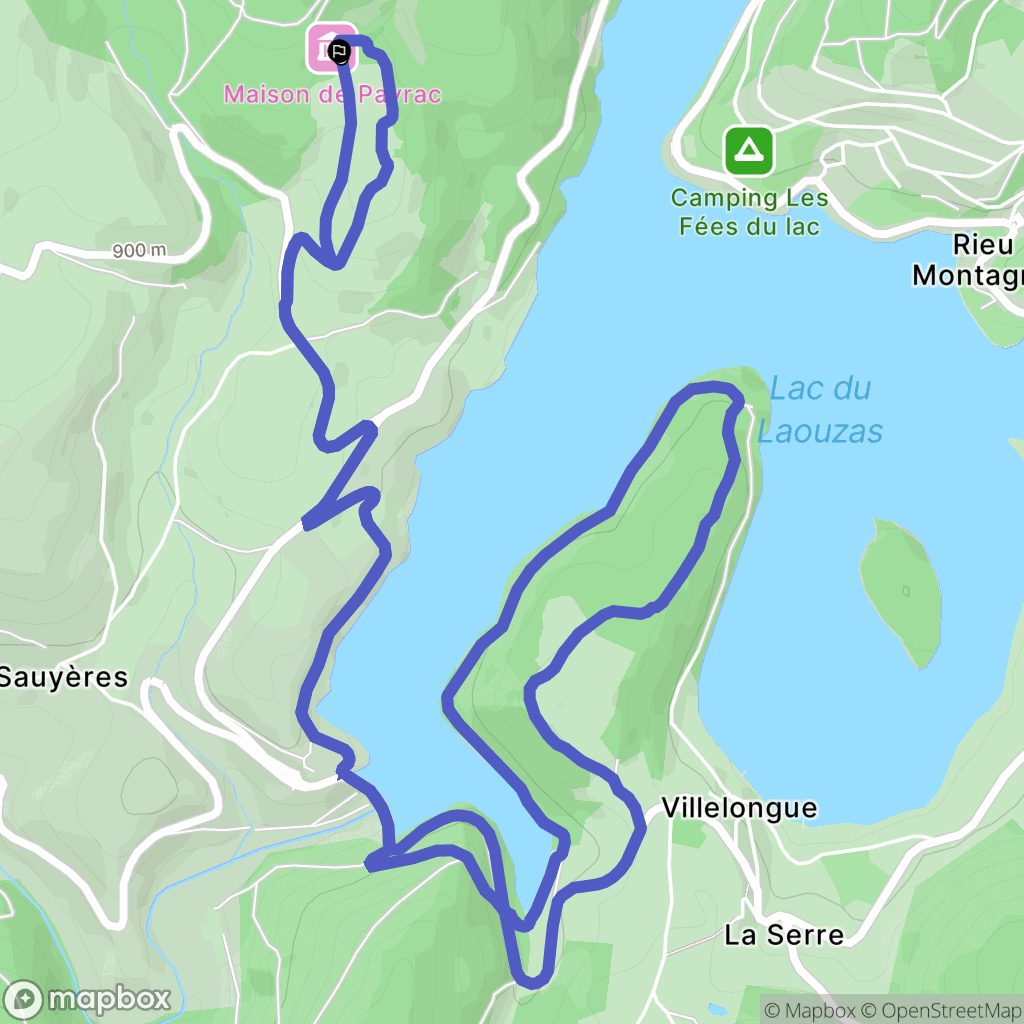 Nages : carte du parcours de randonnée - France