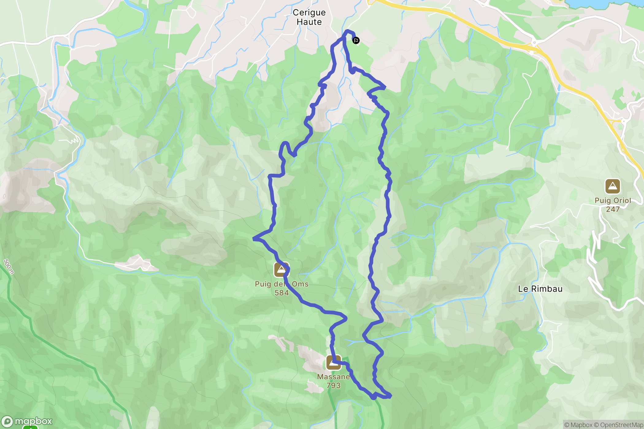Argelès-sur-Mer : carte du parcours de randonnée - France