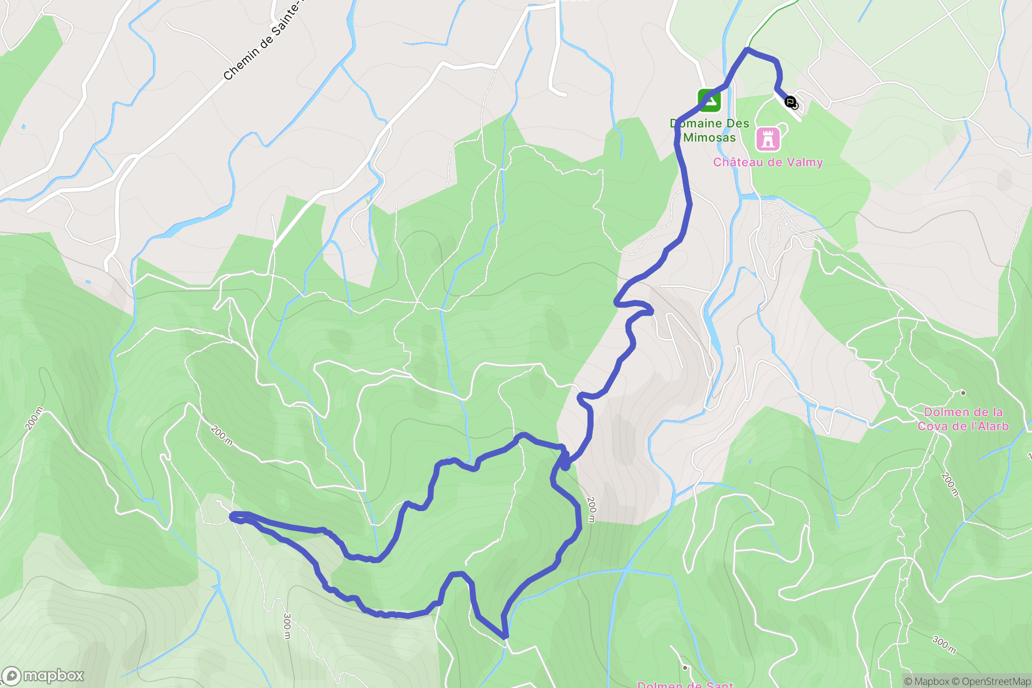 Argelès-sur-Mer : carte du parcours de randonnée - France