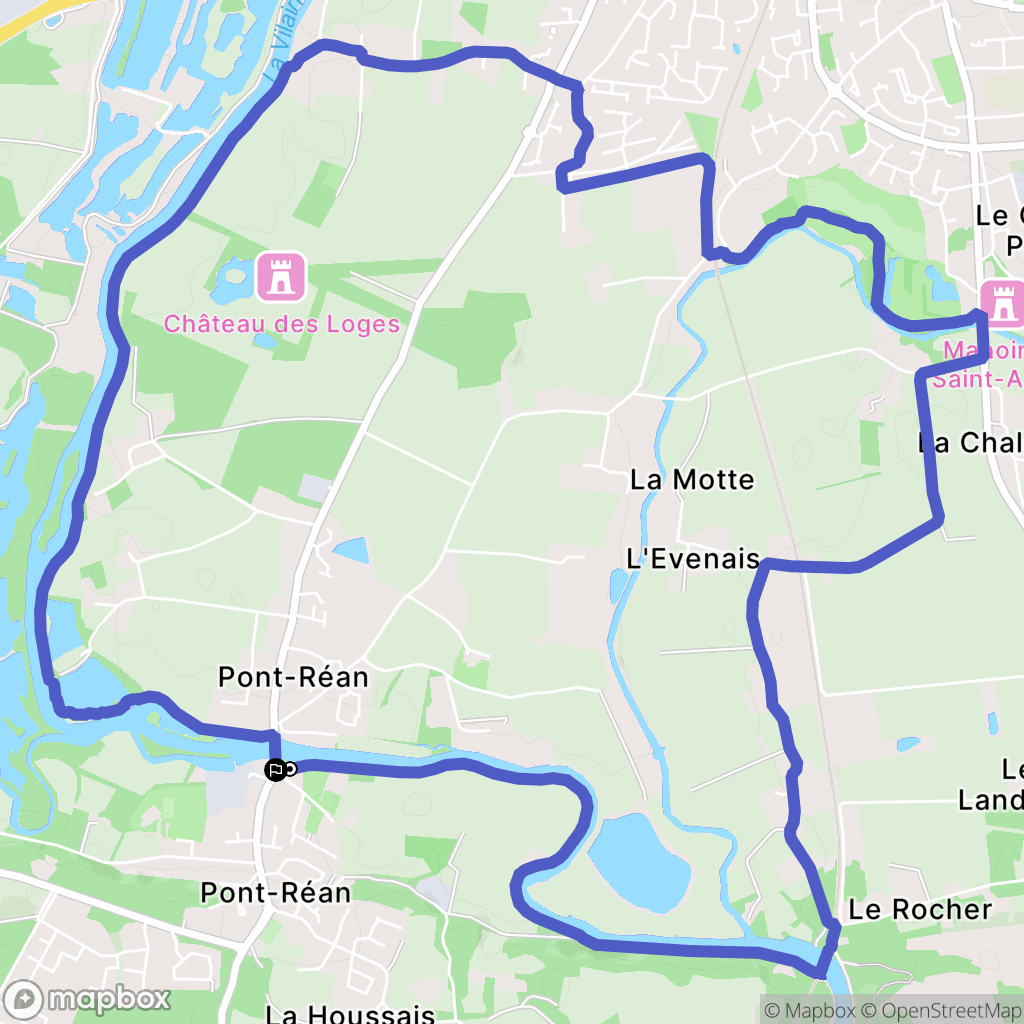 Guichen : carte du parcours de randonnée - France