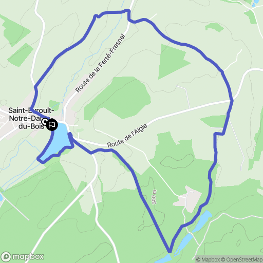 Saint-Evroult-Notre-Dame-du-Bois : carte du parcours de randonnée - France