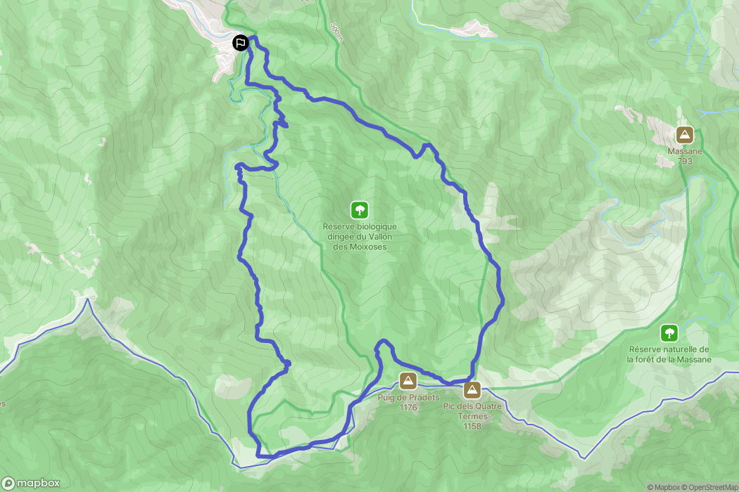 Sorède : carte du parcours de randonnée - France