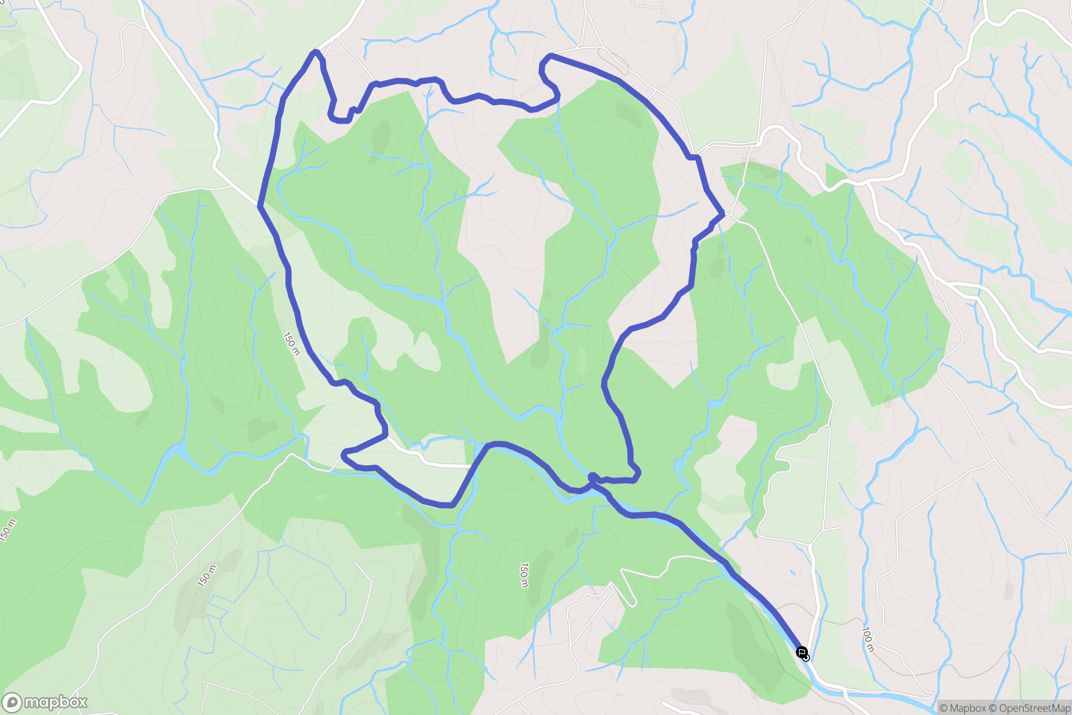 Le Boulou : carte du parcours de randonnée - France