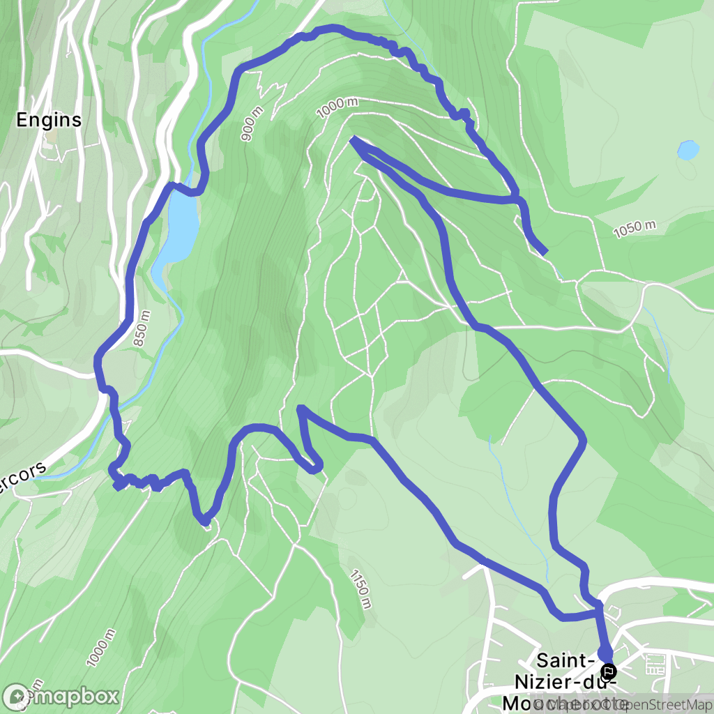 Saint-Nizier-du-Moucherotte : carte du parcours de randonnée - France
