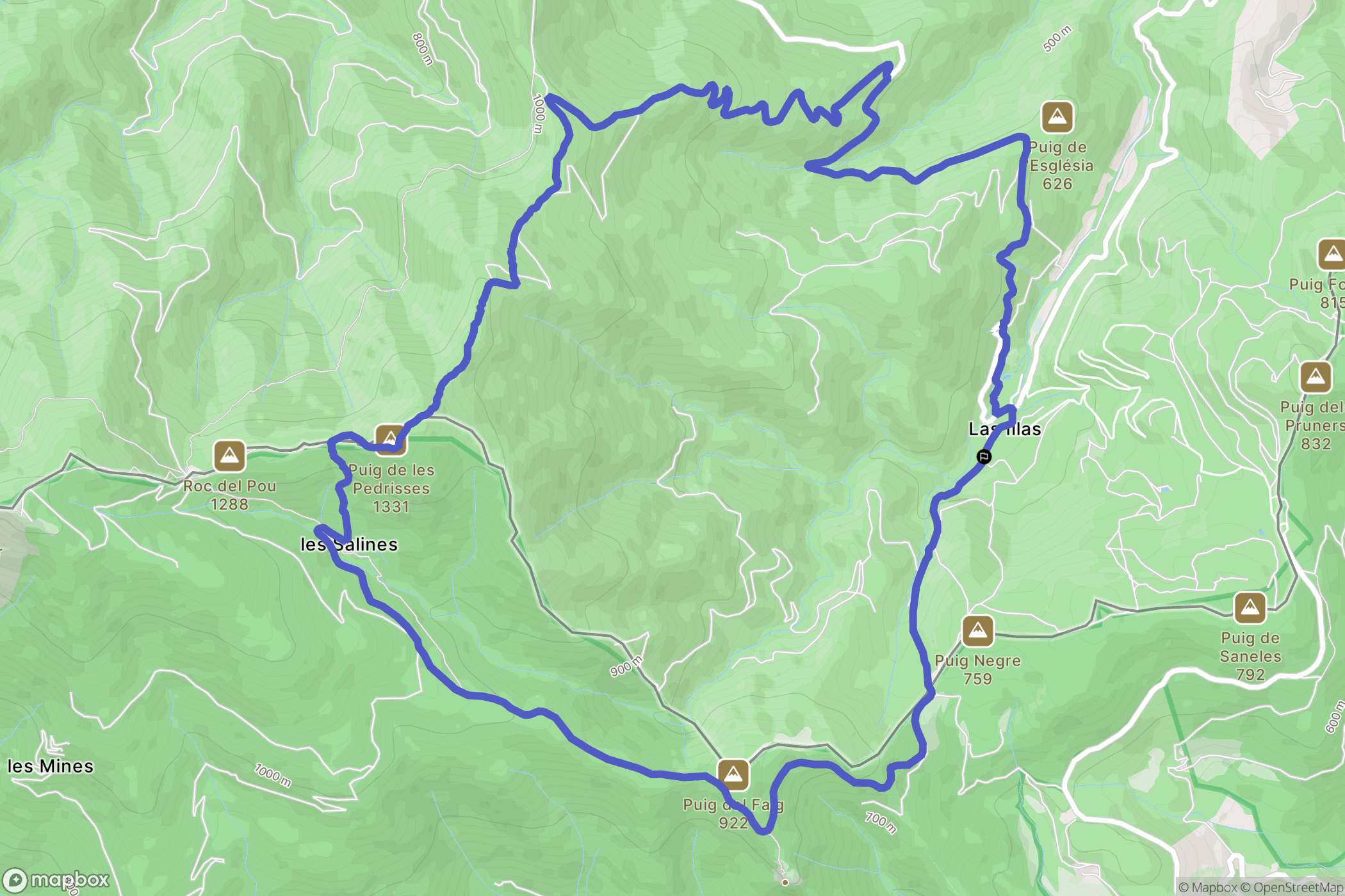 Maureillas-Las-Illas : carte du parcours de randonnée - France