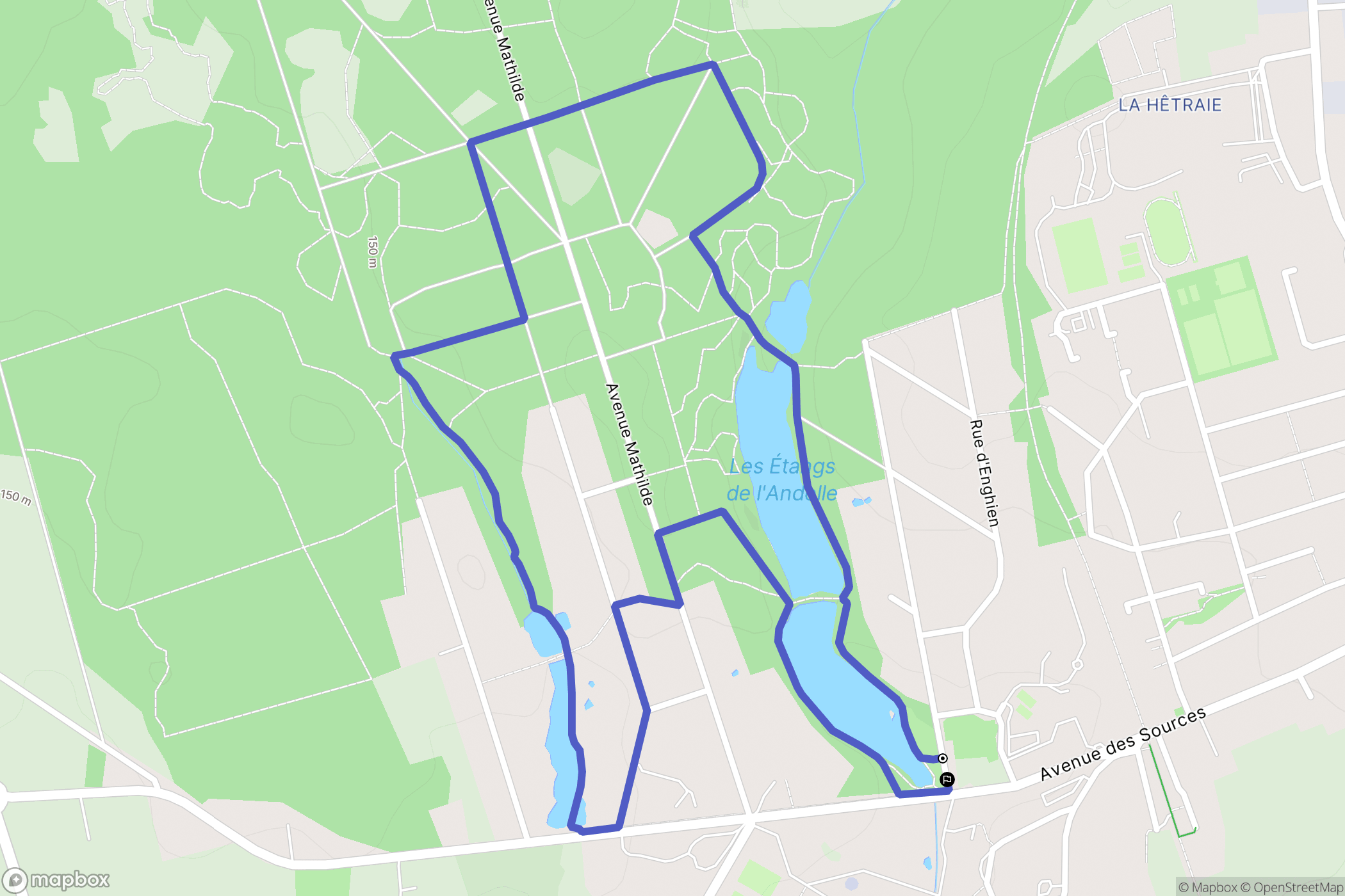 Forges-les-Eaux : carte du parcours de randonnée - France