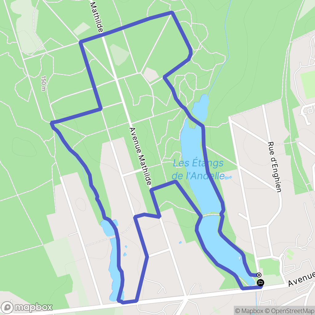 Forges-les-Eaux : carte du parcours de randonnée - France