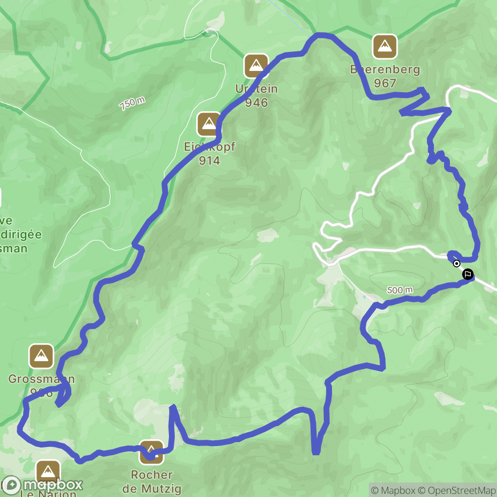 Oberhaslach : carte du parcours de randonnée - France