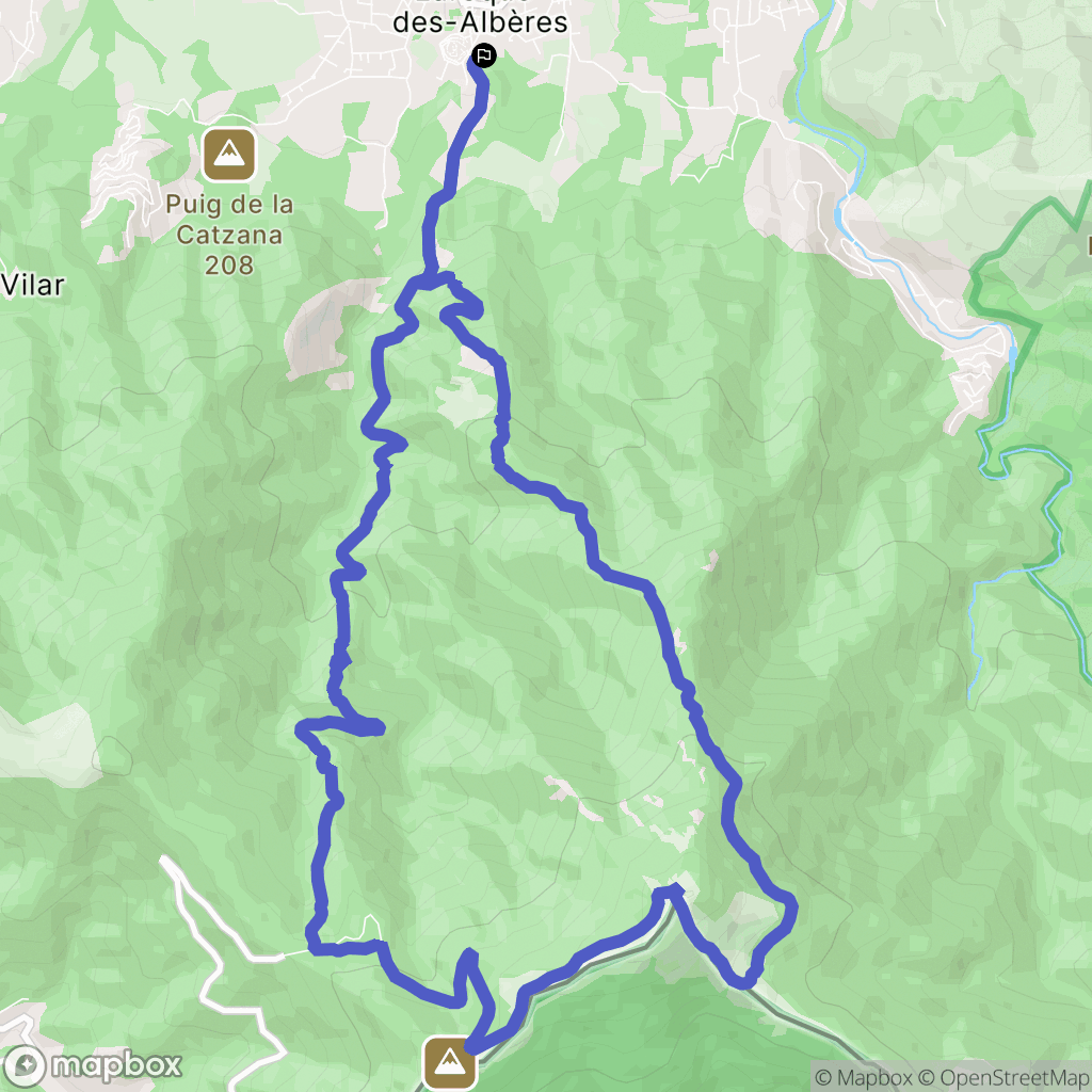 Laroque-des-Albères : carte du parcours de randonnée - France