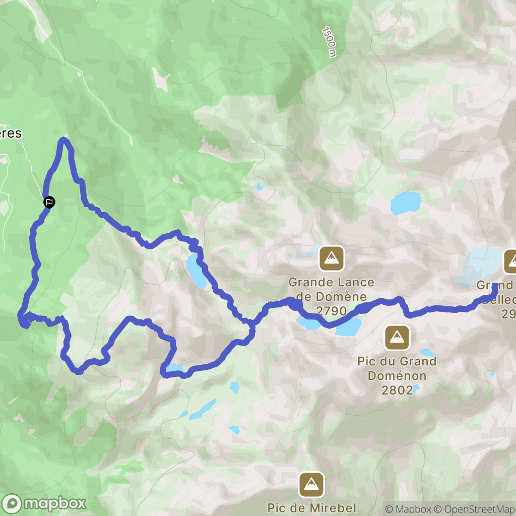 Le Rousset : carte du parcours de randonnée - France