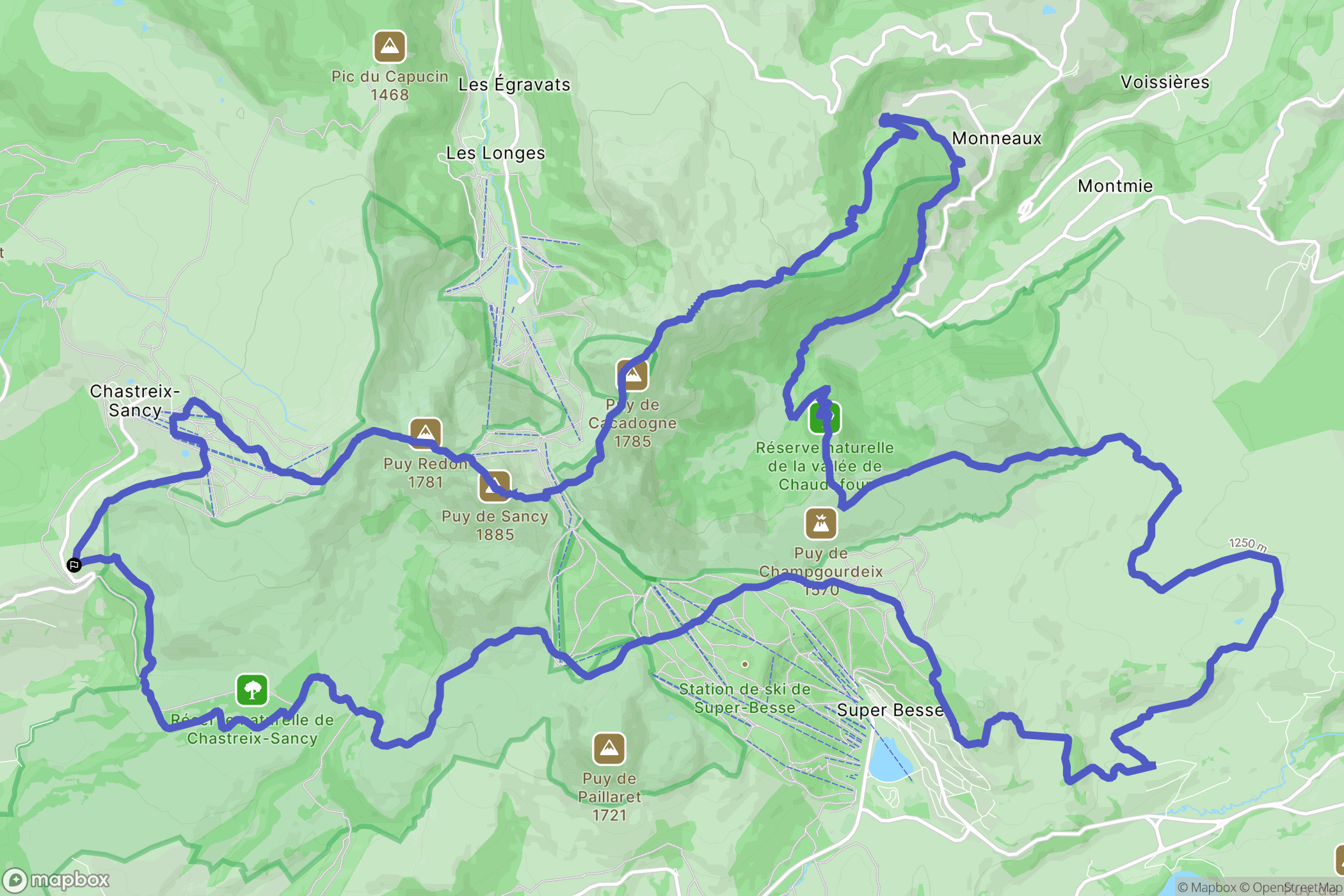 Chastreix: routekaart voor buitenactiviteiten - France