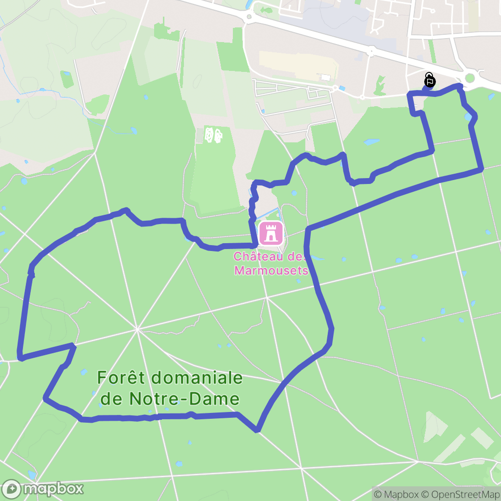 Pontault-Combault : carte du parcours de randonnée - France