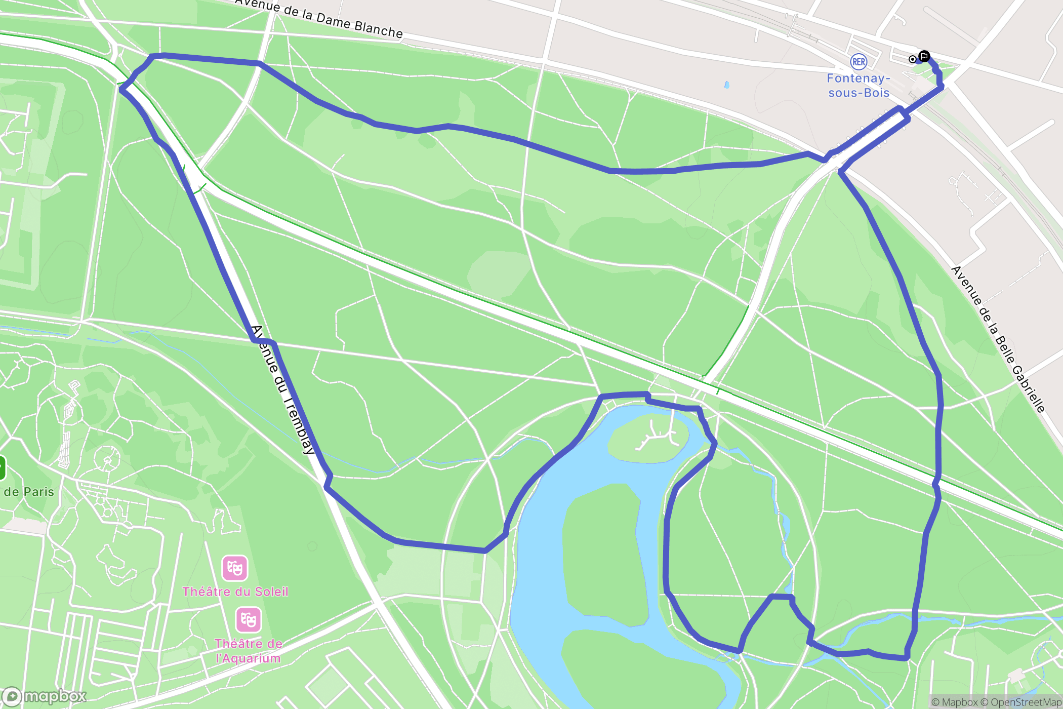 Fontenay-sous-Bois : carte du parcours de randonnée - France