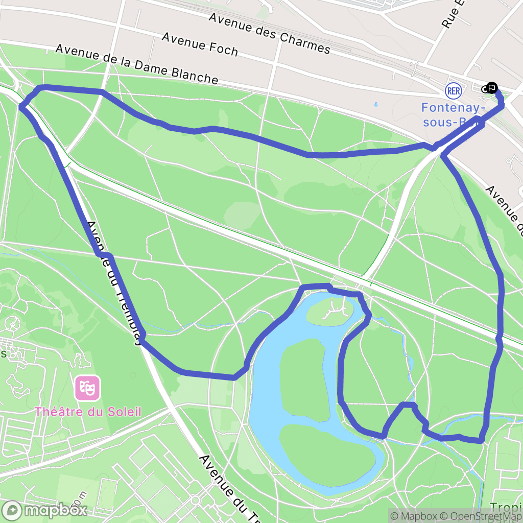 Fontenay-sous-Bois : carte du parcours de randonnée - France