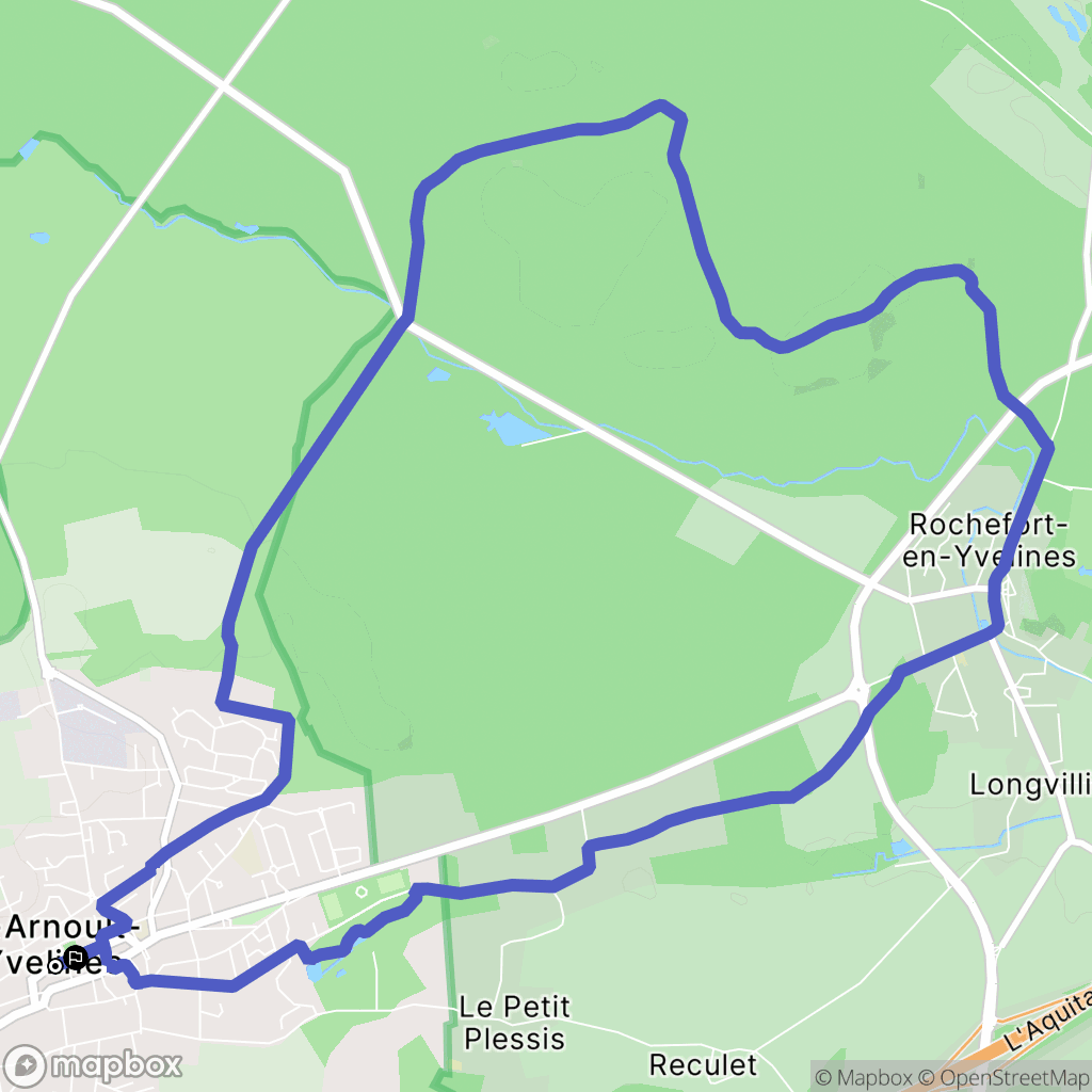 Saint-Arnoult-en-Yvelines : carte du parcours de randonnée - France