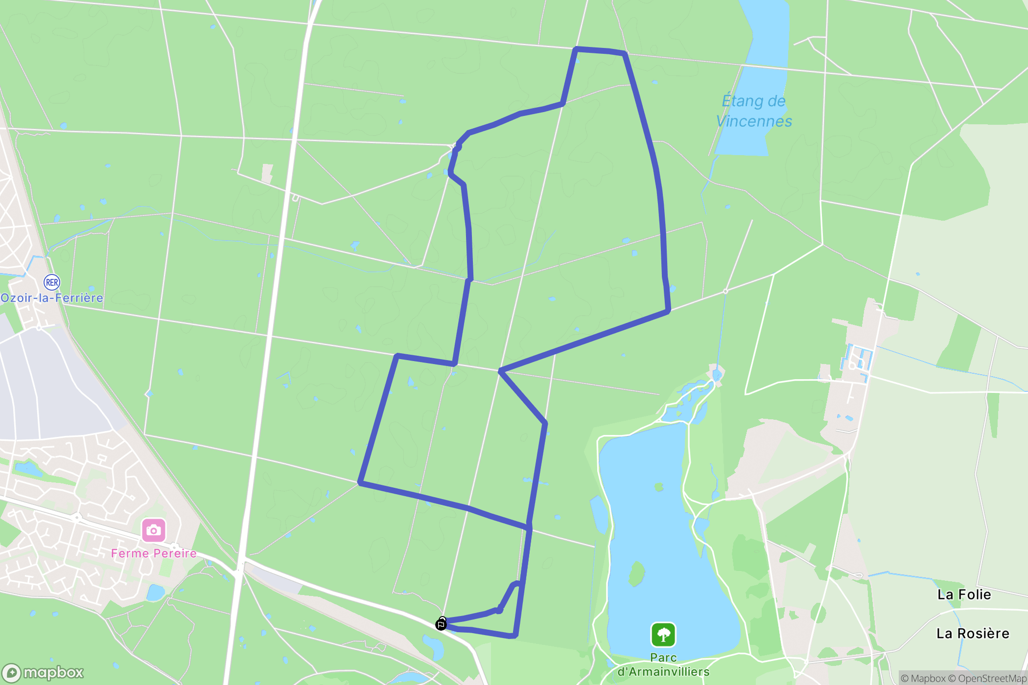 Gretz-Armainvilliers : carte du parcours de randonnée - France