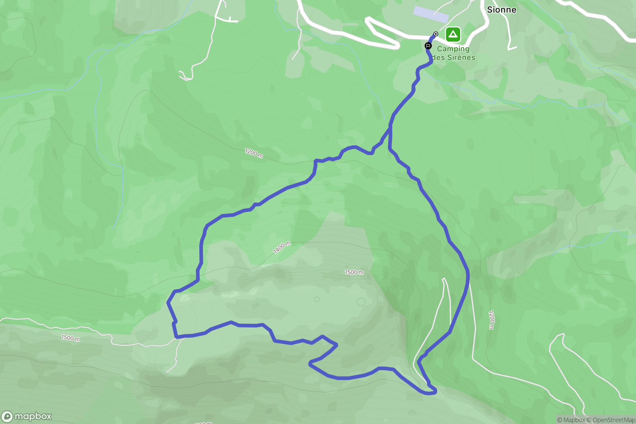 Castellane : carte du parcours de randonnée - France