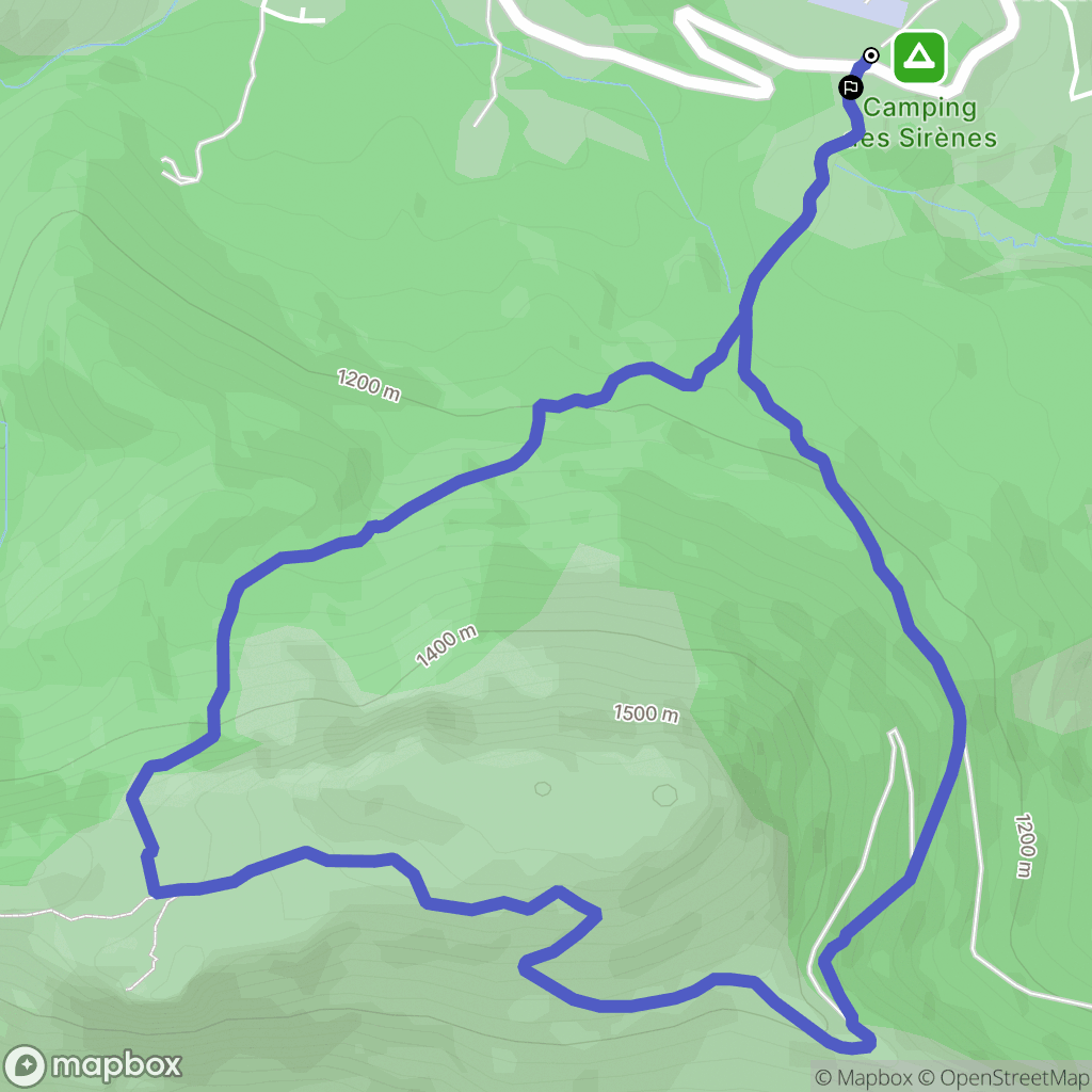 Castellane : carte du parcours de randonnée - France
