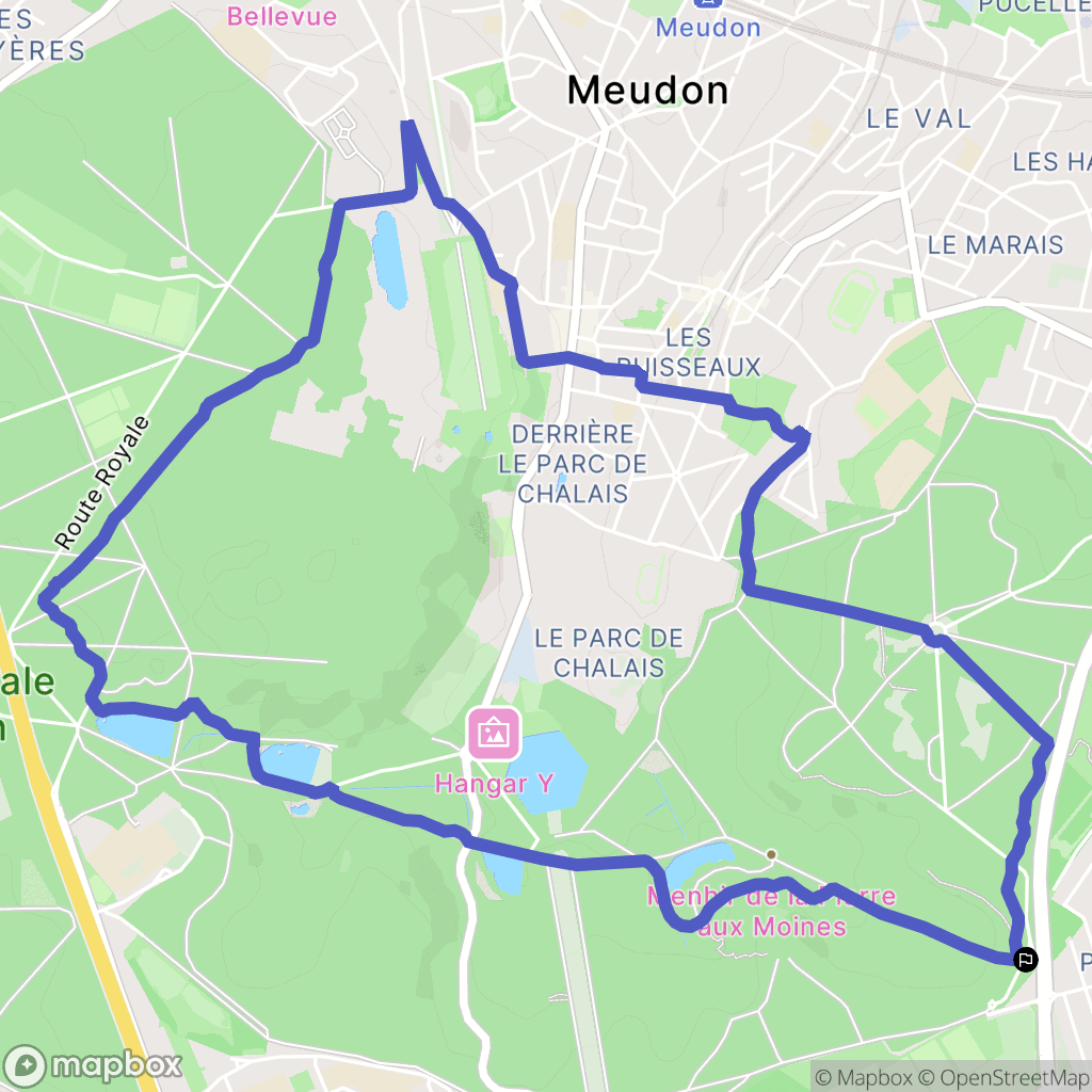Clamart : carte du parcours de randonnée - France
