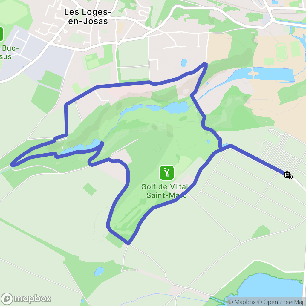 Saclay : carte du parcours de randonnée - France