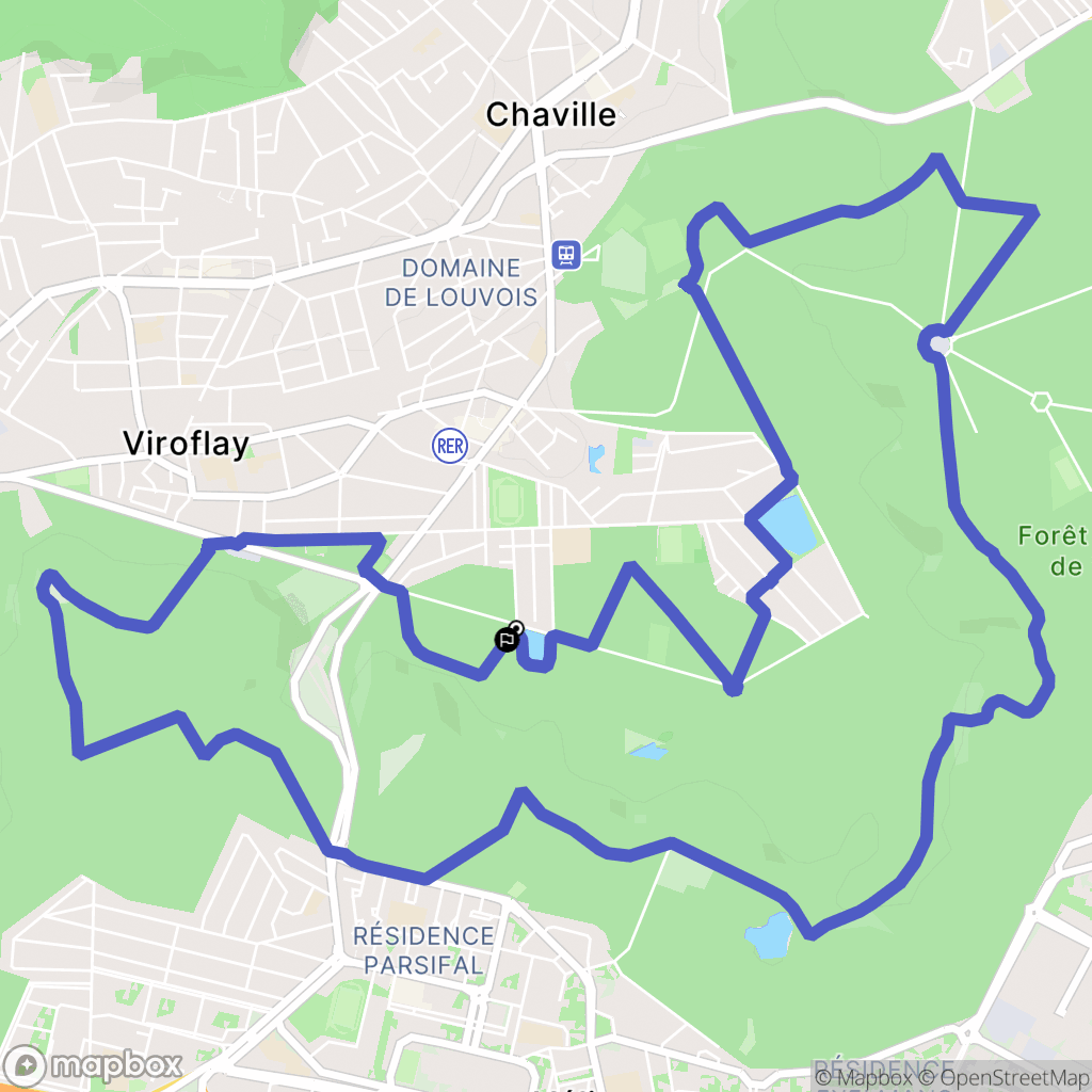 Vélizy-Villacoublay : carte du parcours de randonnée - France